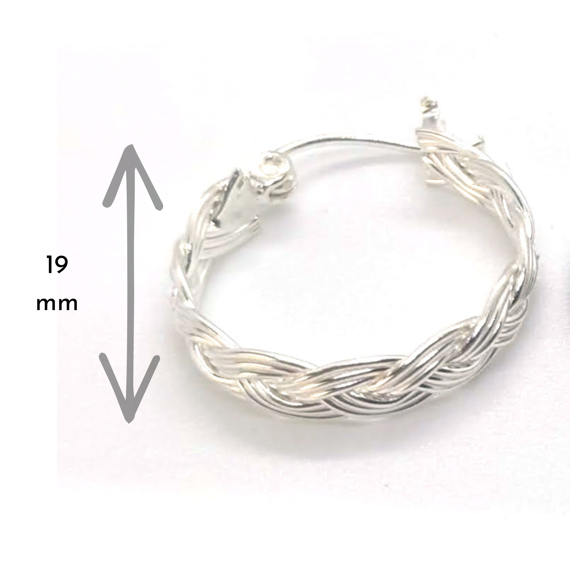 NAJA recycled twisted hoop earrings silver-plated – Pilgrim
